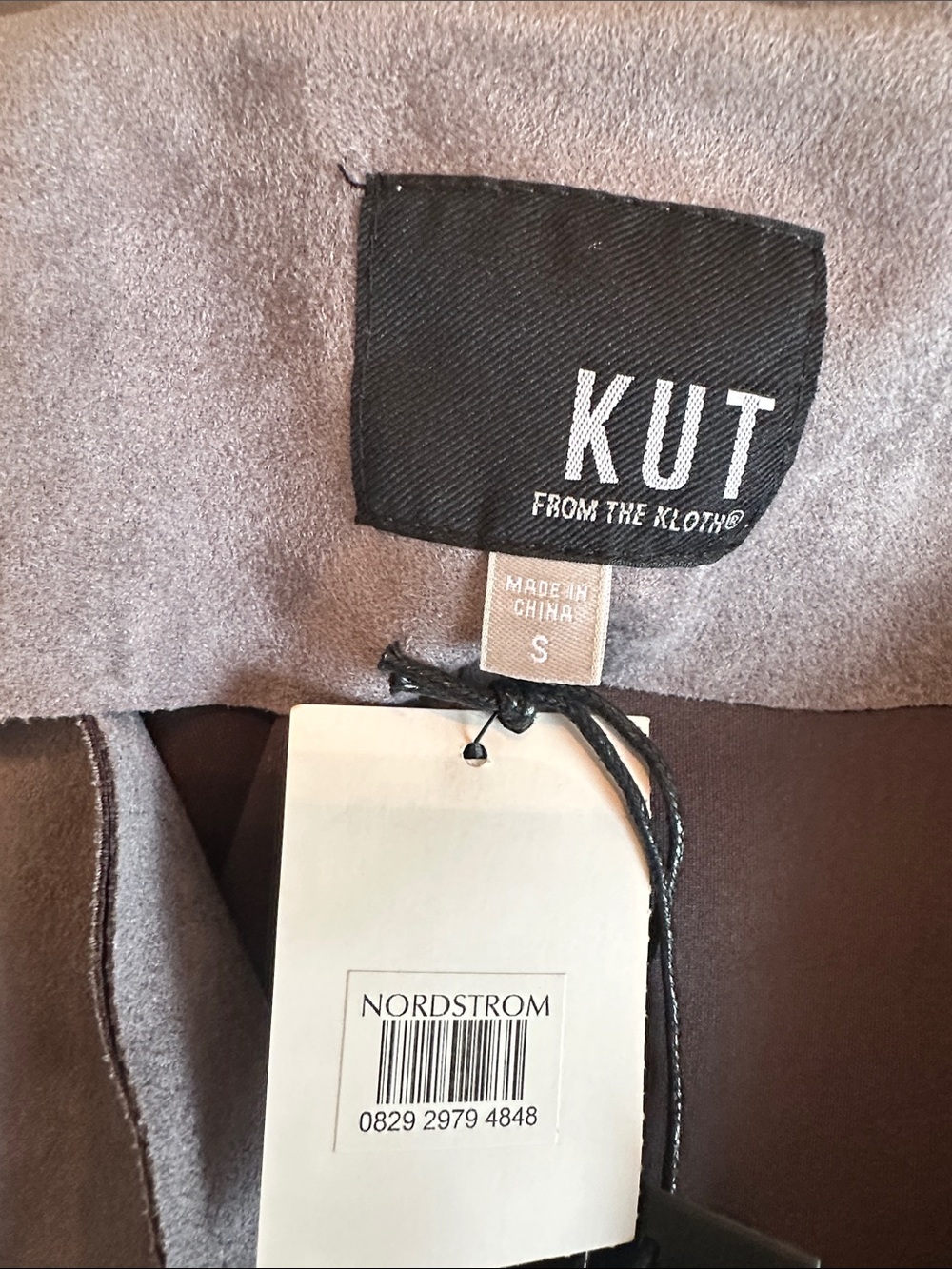 Kut from the Kloth Gray Suede Moto Jacket - Picture 7 of 8